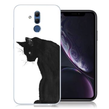 Huawei Mate 20 Lite Unikt bild mönstrat flexibelt och mjukt silikonplast mobilskal - Svart Katt