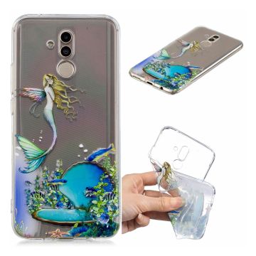 Huawei Mate 20 Lite Transparent bild mönstrat flexibelt och mjukt silikonplast mobilskal - Sjöljungfru