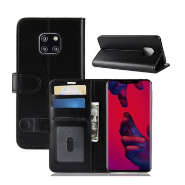 Crazy Horse Huawei Mate 20 Pro leather flip case - Black