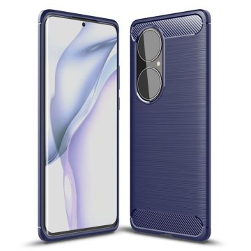 Carbon Flex Huawei P50 Pro skal - Blå