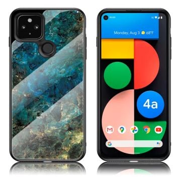 Fantasy Marmor Google Pixel 4a 5G skal - Smaragd Marmor