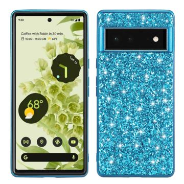 Glitter Google Pixel 6 skal - Blå