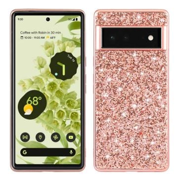 Glitter Google Pixel 6 skal - Rosa