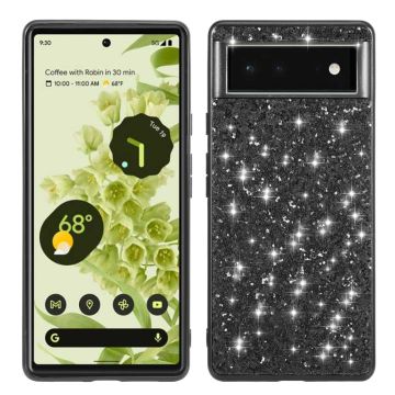 Glitter Google Pixel 6 skal - Svart