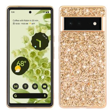 Glitter Google Pixel 6 skal - Guld