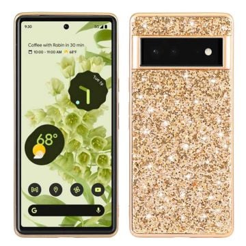 Glitter Google Pixel 7 Pro skal - Guld