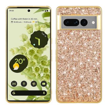 Glitter Google Pixel 7 Pro skal - Guld