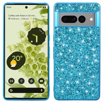 Glitter Google Pixel 7a skal - Blå