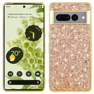 Glitter Google Pixel 8 skal - Guld