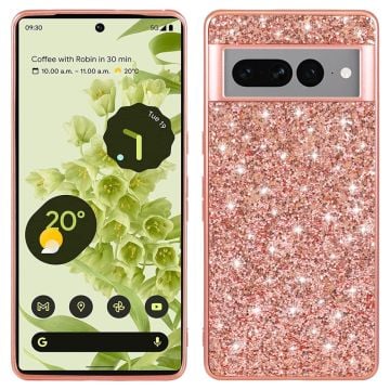 Glitter Google Pixel 8 skal - Rosa