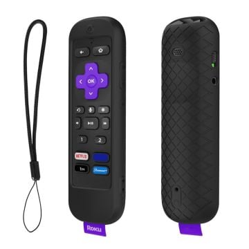 Roku Ultra 2022 silikonskydd med rem - Svart