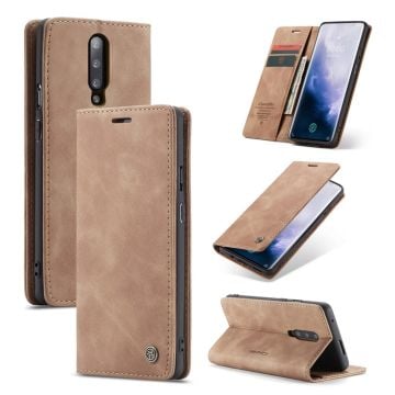 CaseMe vintage OnePlus 7 Pro fodral - Brun