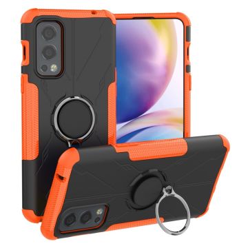 Kickstand-skydd med magnetiskt ark för OnePlus Nord 2 5G - Orange