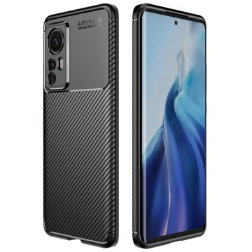 Carbon Shield Xiaomi 12 skal - Svart