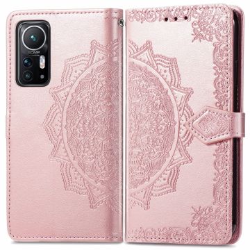 Mandala läder Xiaomi 12 / Xiaomi 12X fodral - Rosa