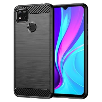 Carbon Flex Xiaomi Poco C3 / Xiaomi Poco C31 / Xiaomi Redmi 9C / Xiaomi Redmi 9 Activ skal - Svart