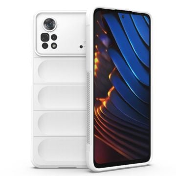 Mjukt greppformat Xiaomi Poco X4 Pro 5G skal - Vit