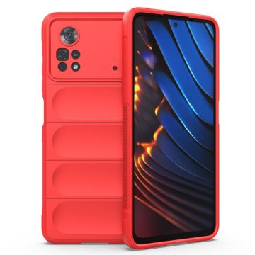 Mjukt greppformat Xiaomi Poco X4 Pro 5G skal - Röd