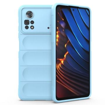 Mjukt greppformat Xiaomi Poco X4 Pro 5G skal - Blå