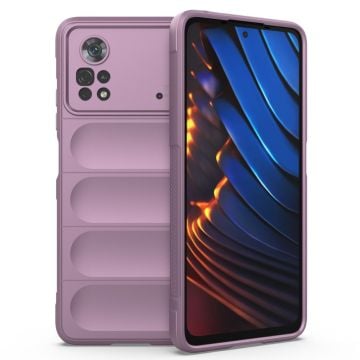 Mjukt greppformat Xiaomi Poco X4 Pro 5G skal - Lila