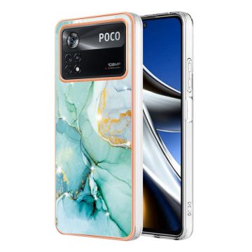 Marmormotiv Xiaomi Poco X4 Pro 5G skal - Grön Marmor