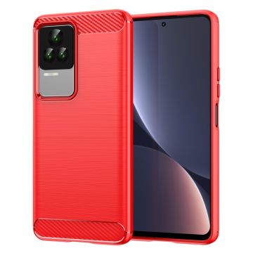 Carbon Flex Xiaomi Redmi K50 / Xiaomi Redmi K50 Pro skal - Röd