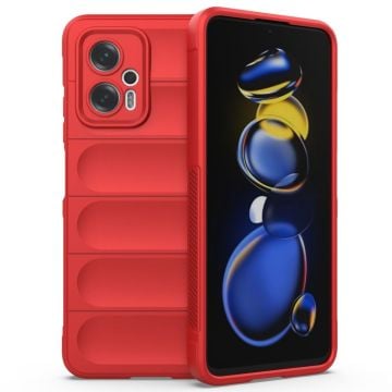 Mjukt greppformat Xiaomi Redmi Note 11T Pro Plus / Xiaomi Redmi Note 11T Pro / Xiaomi Poco X4 GT skal - Röd