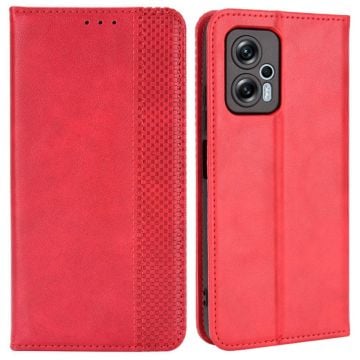 Bofink Vintage läder Xiaomi Poco X4 GT / Xiaomi Redmi Note 11T Pro Plus / Xiaomi Redmi Note 11T Pro fodral - Röd