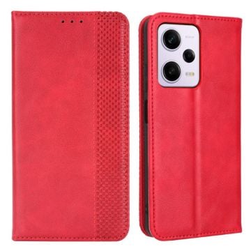 Bofink Vintage läder Xiaomi Redmi Note 12 Pro fodral - Röd