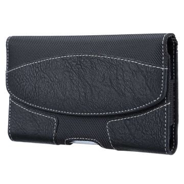 Universal leather waist phone pouch - Black Size: XXL