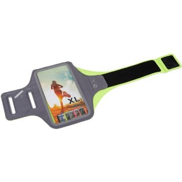 Universal sports armband with earphone hole for 6-inch phone - Green