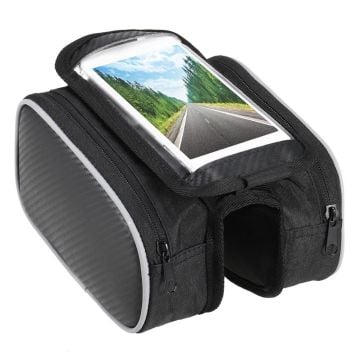 LIXADA bicycle front frame touch view bag