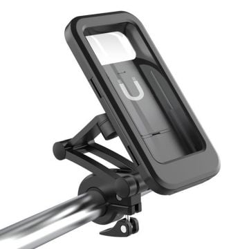 Universal bicycle handlebar phone holder - Black / Size: L