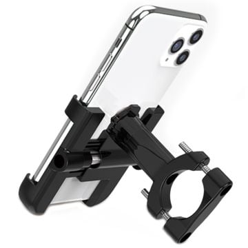 Universal aluminum alloy bike rotatable phone mount - Black