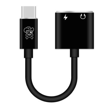 HAT PRINCE Universal USB Type-C till 3,5 mm kabeladapter - Svart