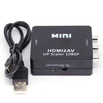 HDMI till AV mini-konverterare HD-adapterkabel