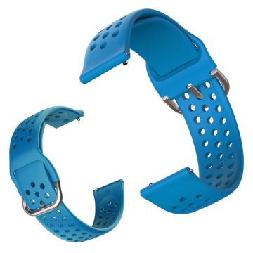 Silicone Watchband for Amazfit Youth and Huawei Watch GT 2 42mm - Sky Blue