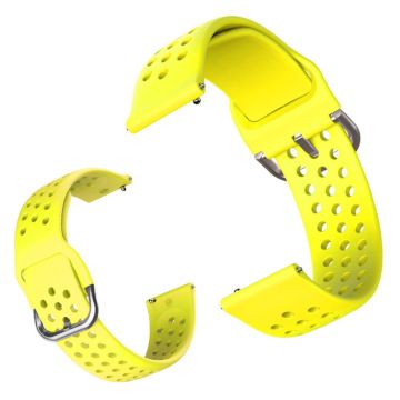 Silicone Watchband for Amazfit Youth and Huawei Watch GT 2 42mm - Yellow