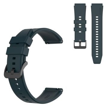 22 mm universal klockarmband i silikon - Svartaktig Grön