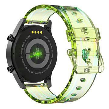 22 mm Universal transparent klockarmband - Transparent Grön