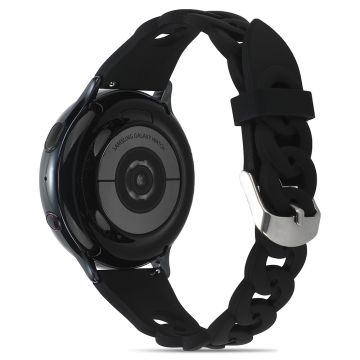 20mm Universal cool circle design silicone watch strap - Black