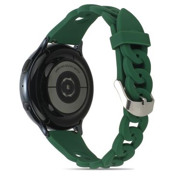 22 mm universal klockarmband i silikon med cool cirkeldesign - Militärgrön