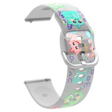 20mm Universal pattern printed silicone watch strap - Unicorn