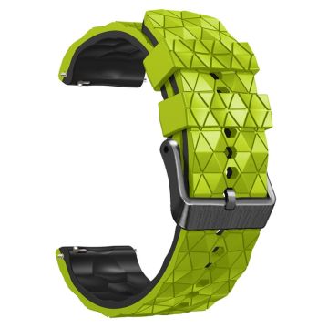 22 mm universal klockarmband i silikon i ikosaedermodell - Lime / Lime