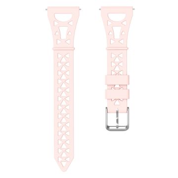 22 mm universal klockarmband i silikon med torndesign - Rosa