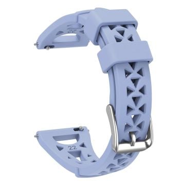 20 mm klockarmband i silikon med universell torndesign - Ljuslila