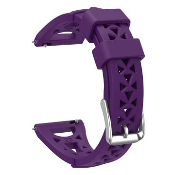 20mm Universal tower design silicone watch strap - Purple