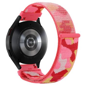 22 mm universal klockarmband i nylon i kamouflagestil - Röd