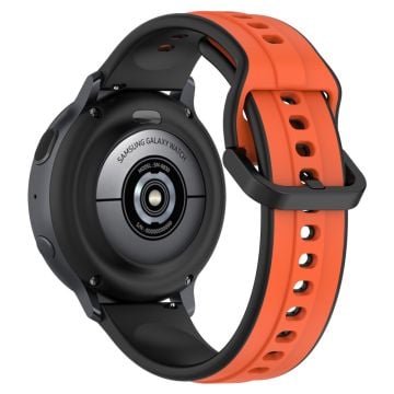 22 mm universellt dubbelfärgat silikonband - Orange / Svart