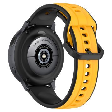 22mm Universal dual color silicone strap - Yellow / Black